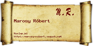 Marosy Róbert névjegykártya
