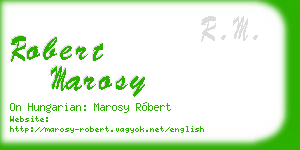 robert marosy business card