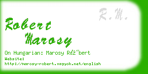 robert marosy business card